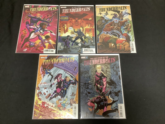 Thunderbolts #1-5 Complete Comic Set, Marvel 2022, New Team Roster, Jim Zub