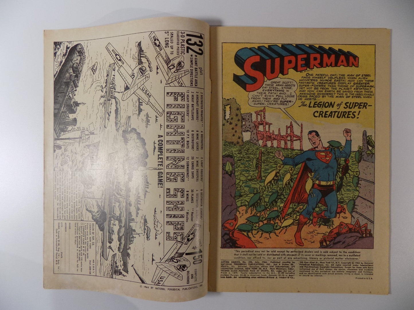 Action #325 DC Comic Fine July 1965