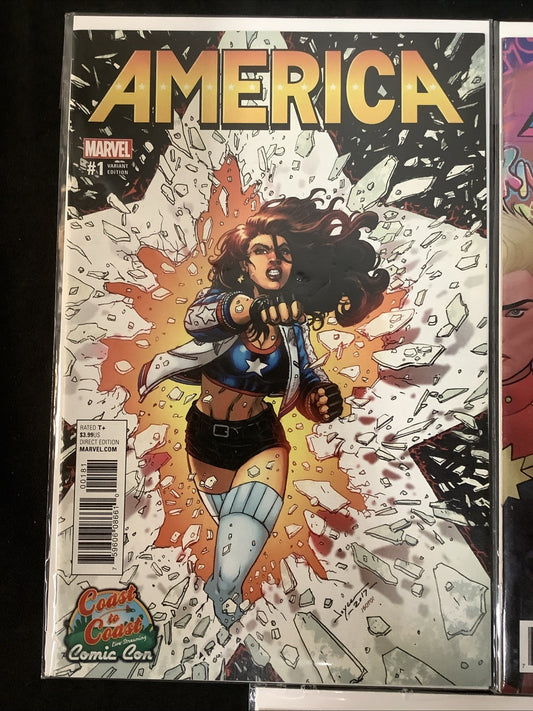 America #1-5 Comic Lot, Marvel, 1st America Chavez Solo, CTCCC Exclusive Cover