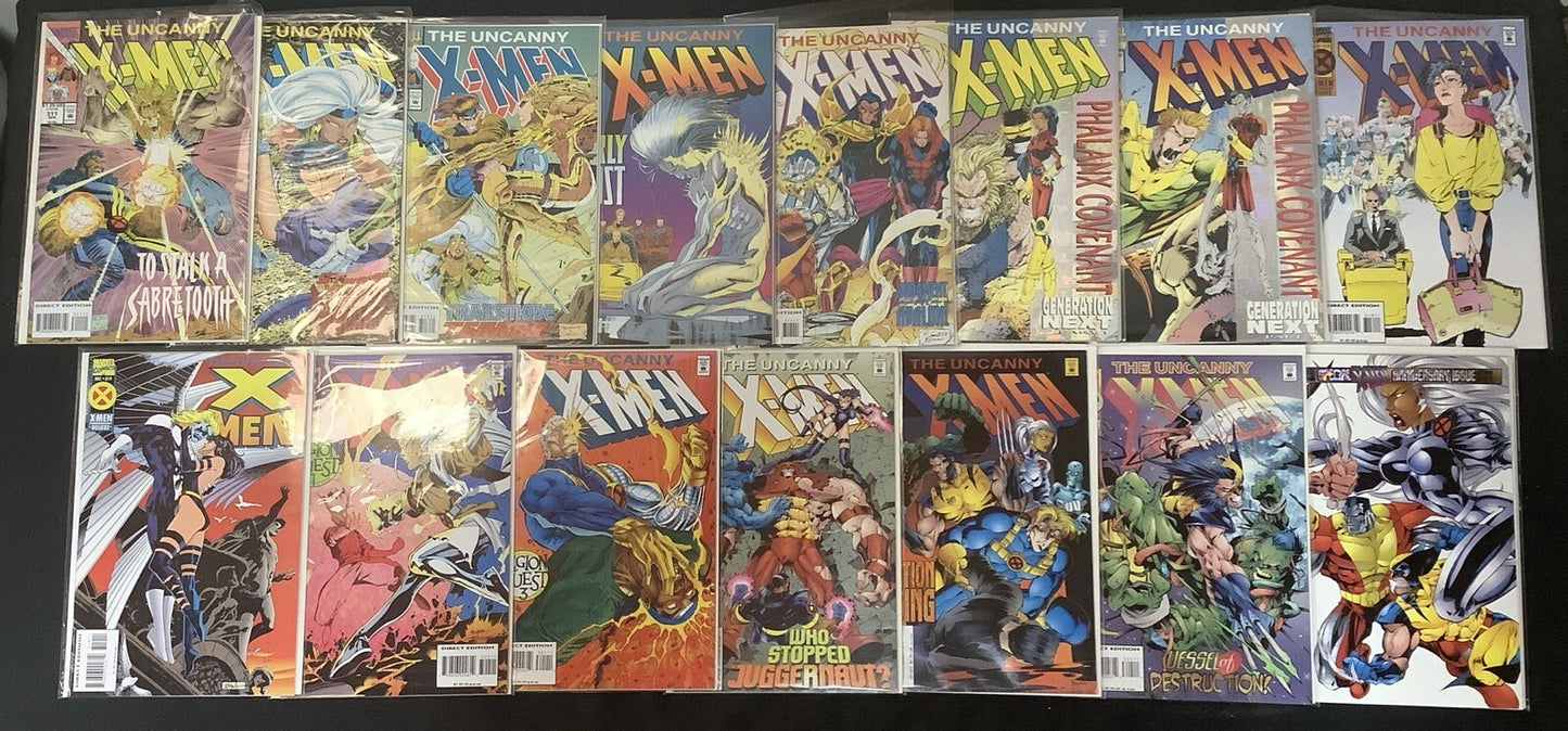 Uncanny X-Men #281-340 Comic Lot, 1st App Bishop And Bastion, Generation X