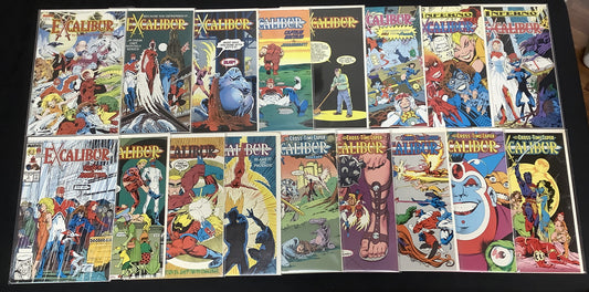 Excalibur #1-16 + Special #1 Marvel Comic Lot, 1st Excalibur Ongoing Title, 1988