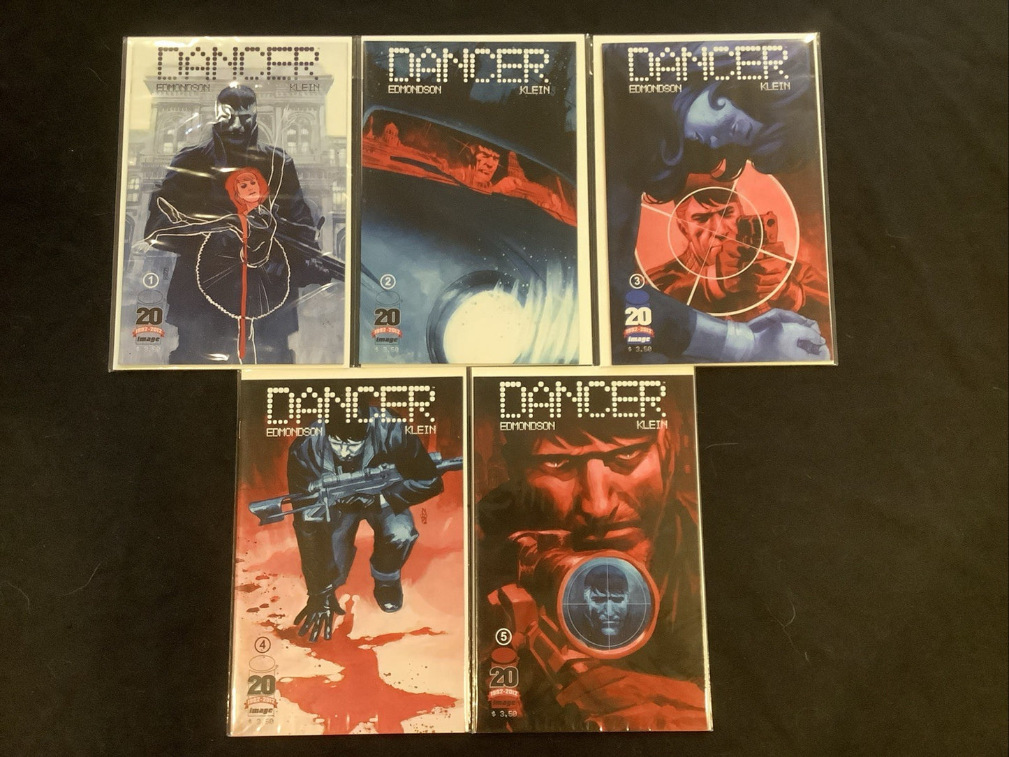 Dancer #1-5 Complete Comic Set, Image Comics, Nathan Edmondson, Nic Klein, 2012