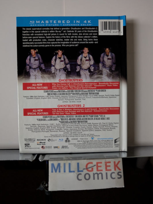 Ghostbusters 1 & 2, 2 Movie Set (Blu-Ray) Like New -JD