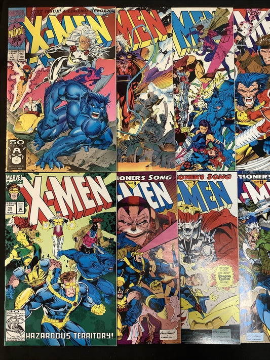 X-Men #1-24 Comic Lot, Marvel Comics, 1st App Omega Red, #1 Cover A, Jim Lee