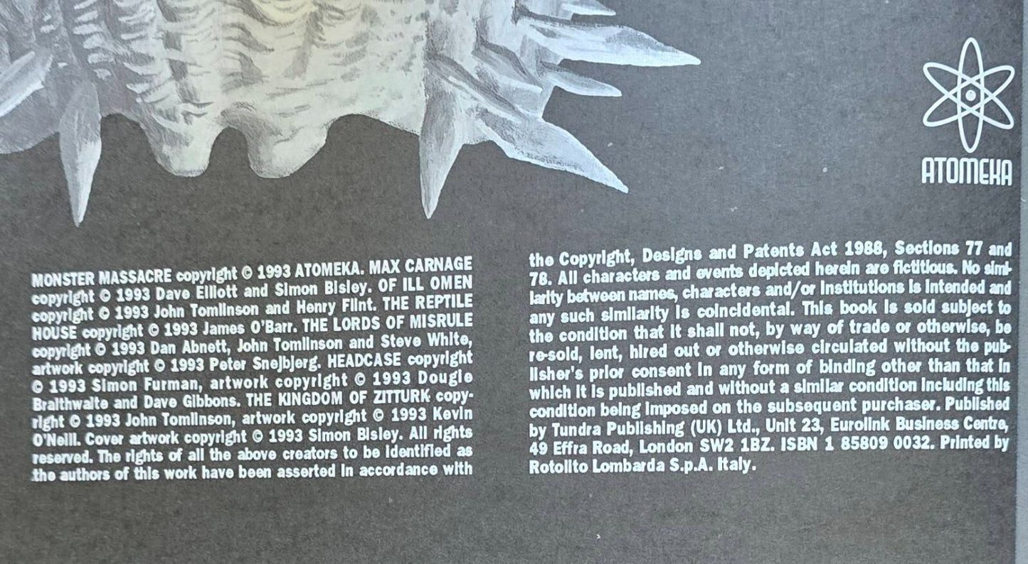 Monster Massacre - Simon Bisley art! (Atomeka Press 1993)