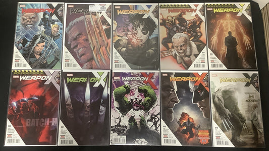 Weapon X #1-10 Comic Lot, Marvel Comics, Greg Pak/Greg Land, 2017
