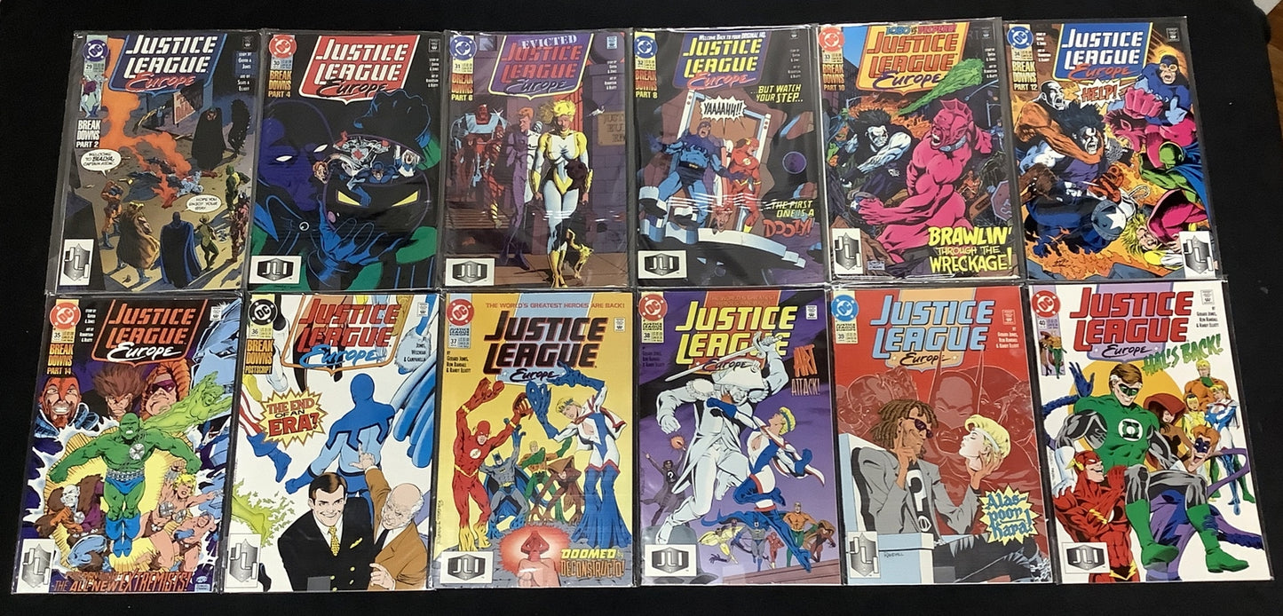 Justice League Europe #29-40 Comic Lot, DC Comics, Sonic The Hedgehog Preview