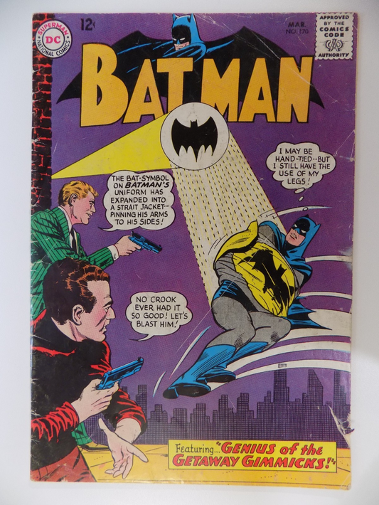 Batman #170 DC Comics Logo Change! Very Good March 1965
