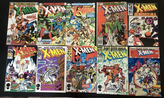 X-Men Annual #3-12 Comic Lot, Marvel,1st App Of X-Babies, 1st App Of Stormchaser