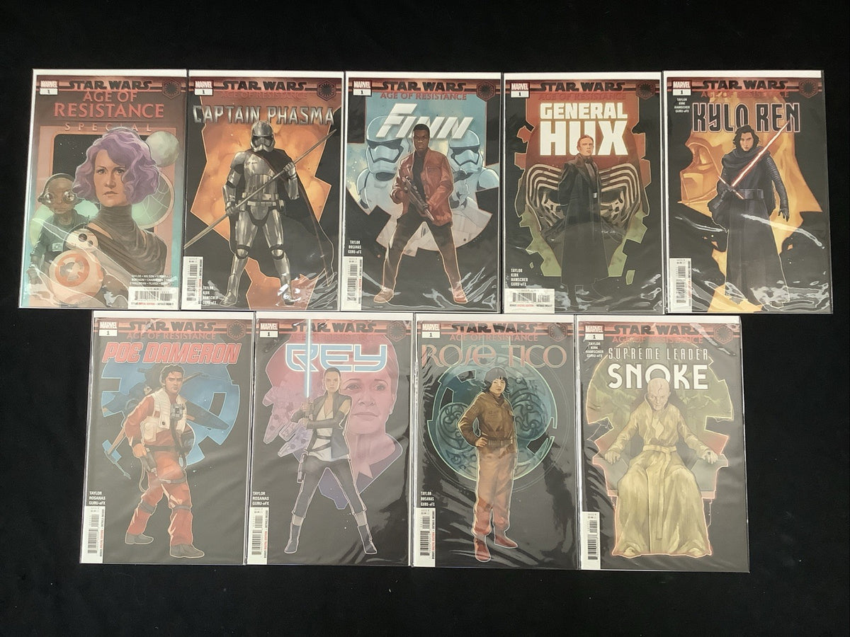 Star Wars Age of Resistance One-shot Comic Set, Marvel, 9 Comics Total, 2019