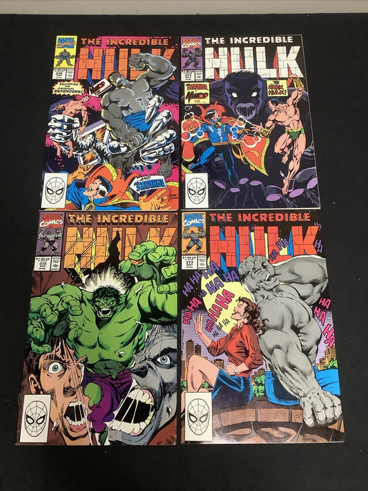 Incredible Hulk 370-373 Comic Lot, Marvel, 1st App Dark Hulk, Green Hulk Returns