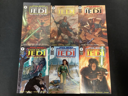 Star Wars: Tales of the Jedi-Dark Lords of the Sith #1-6 Complete Set, W/ Card