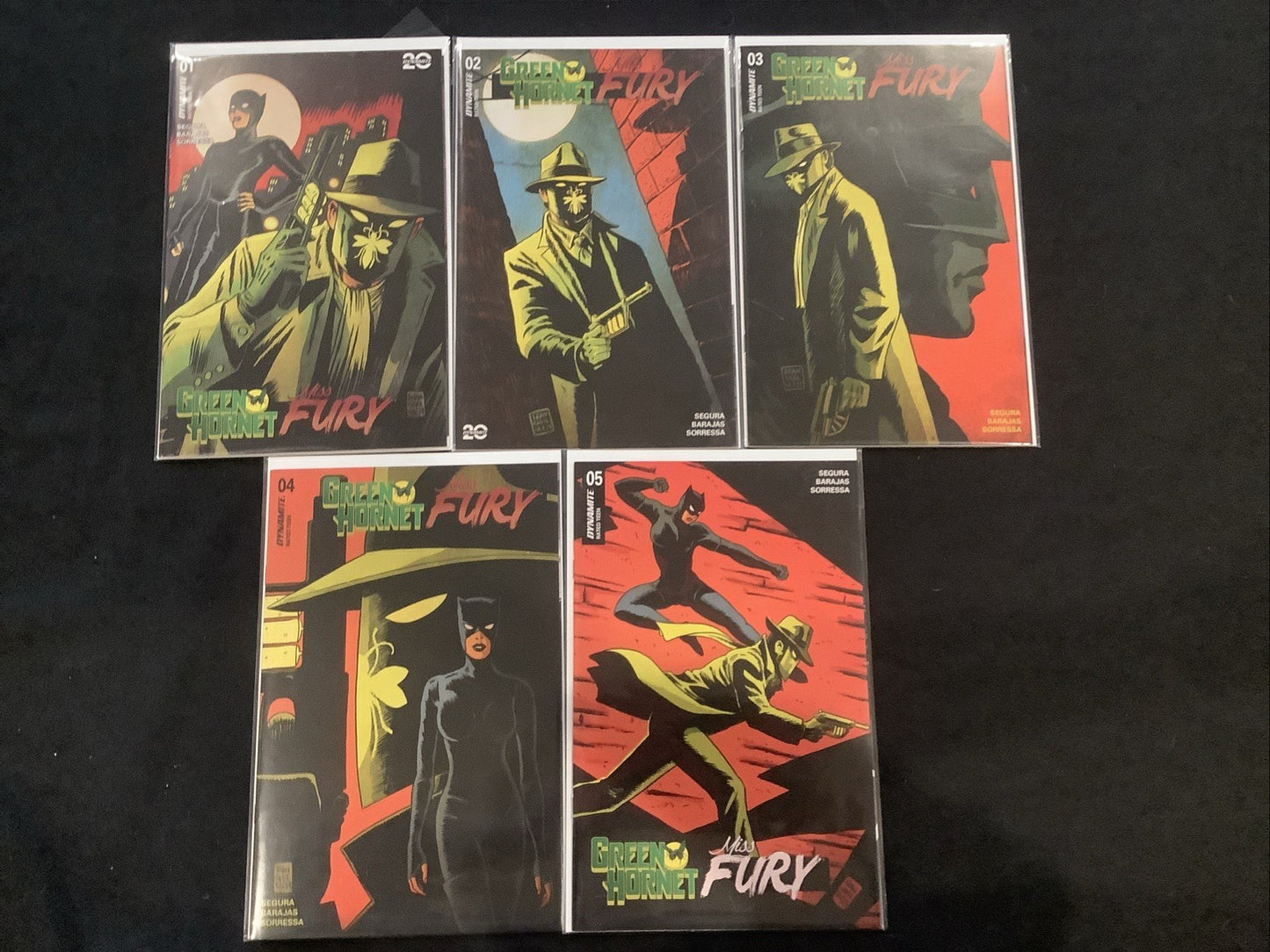 Green Hornet / Miss Fury #1-5 Complete Comic Set, Dynamite, Segura/Barajas