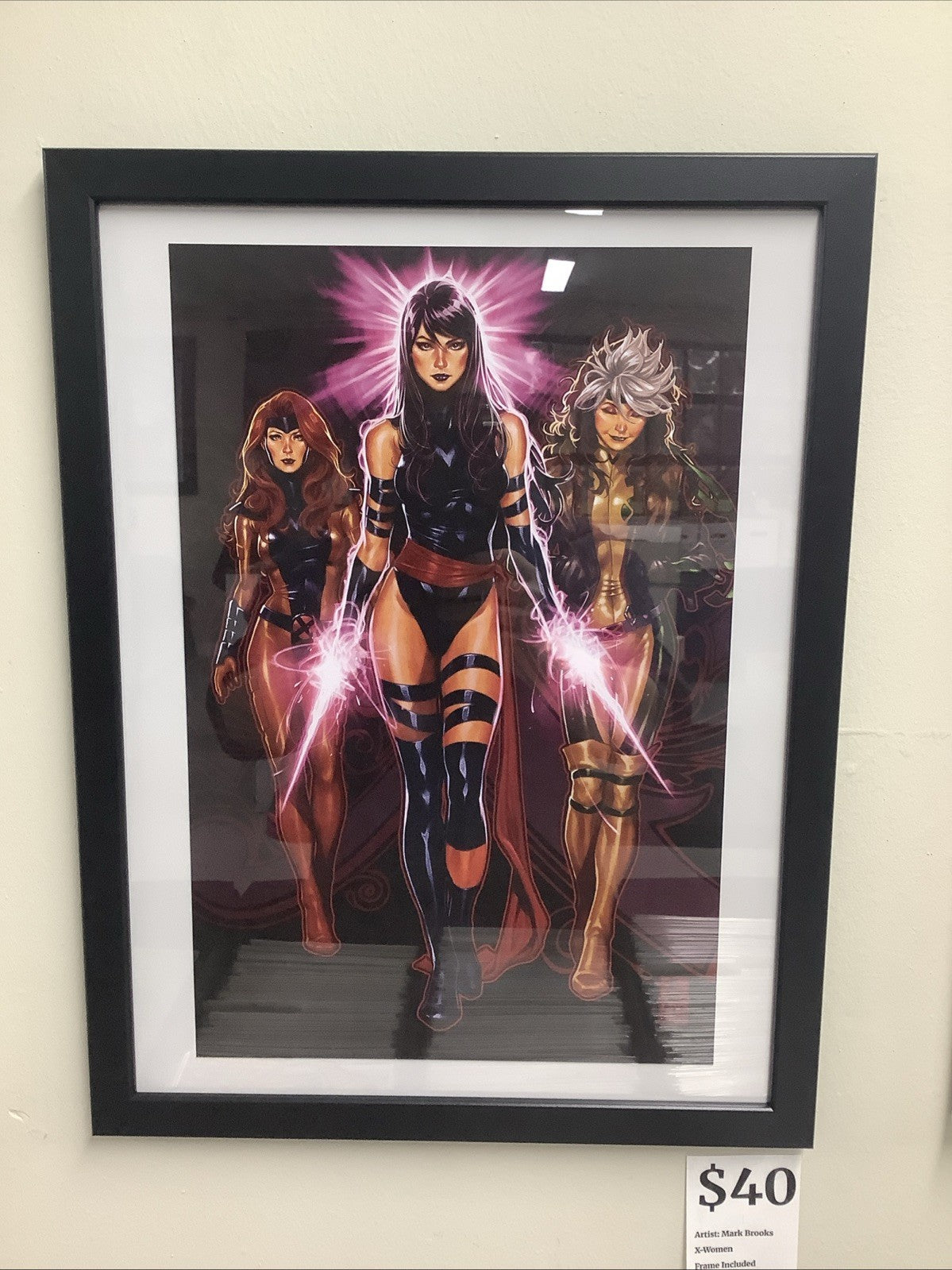 MARK BROOKS UNCANNY X-MEN 1 art print 2021 MARVEL Variant Cover W/ Frame