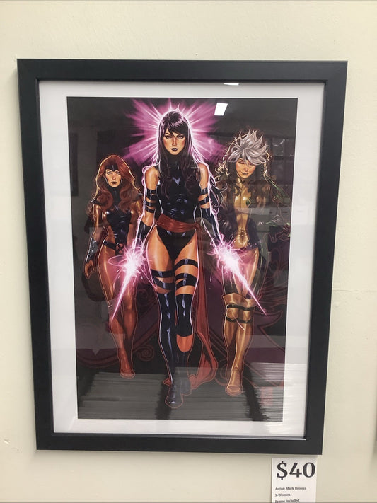MARK BROOKS UNCANNY X-MEN 1 art print 2021 MARVEL Variant Cover W/ Frame