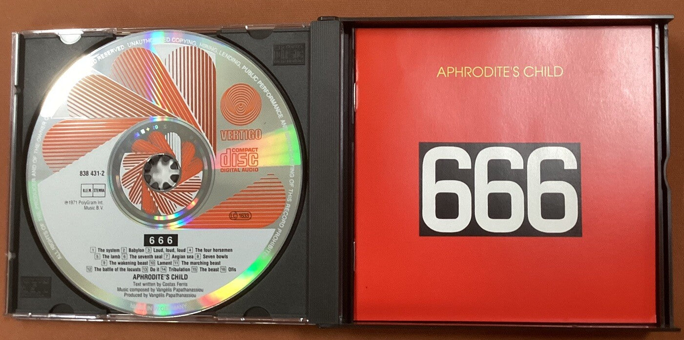 Aphrodite's Child - 666 2xCD Set, German Import, Like New)-JD
