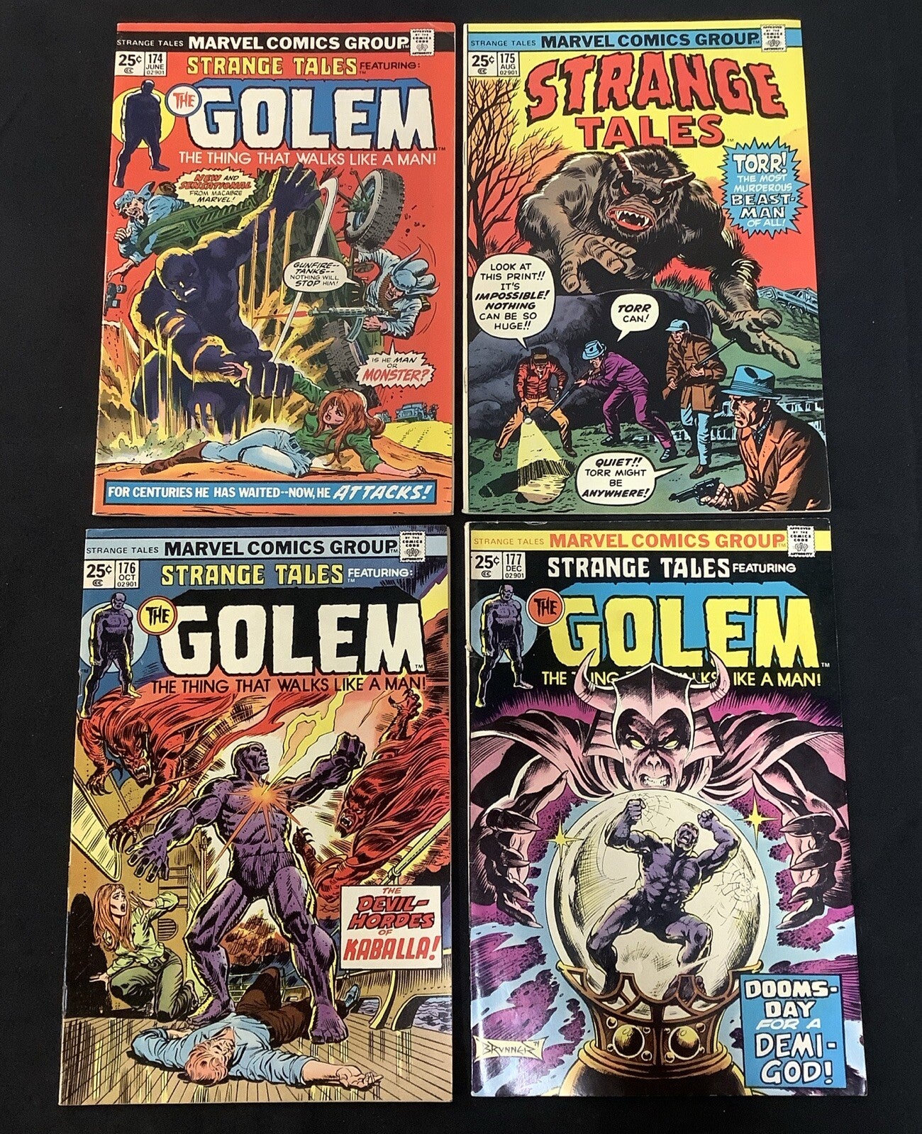 Strange Tales #174-177 Comic Lot, Marvel, 1st App And Origin Of The Golem