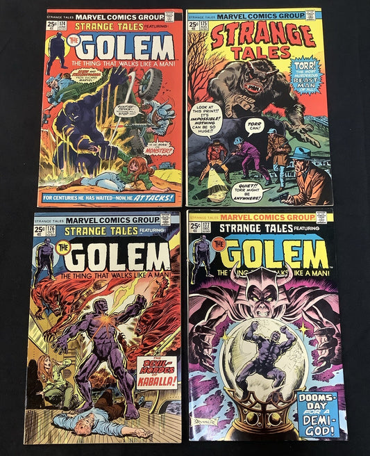 Strange Tales #174-177 Comic Lot, Marvel, 1st App And Origin Of The Golem