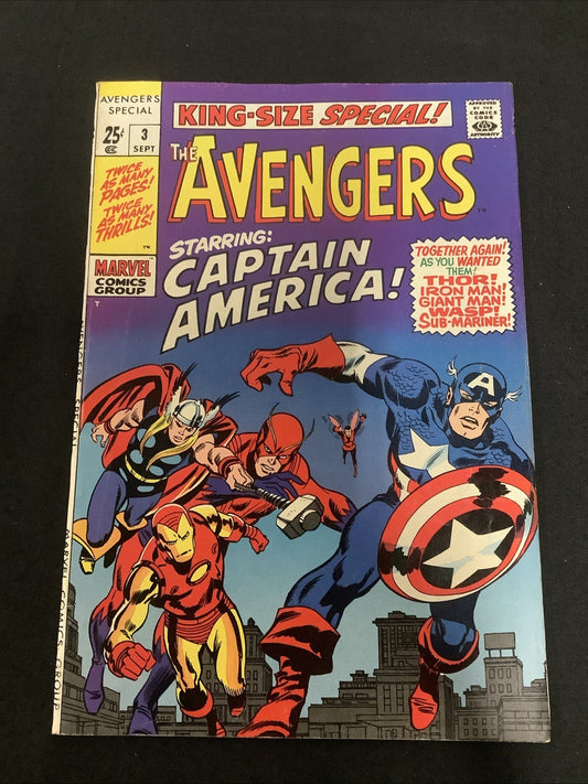 The Avengers Annual #3 (Marvel Comics Sep 1969) F+ (6.5) Stan Lee/Jack Kirby
