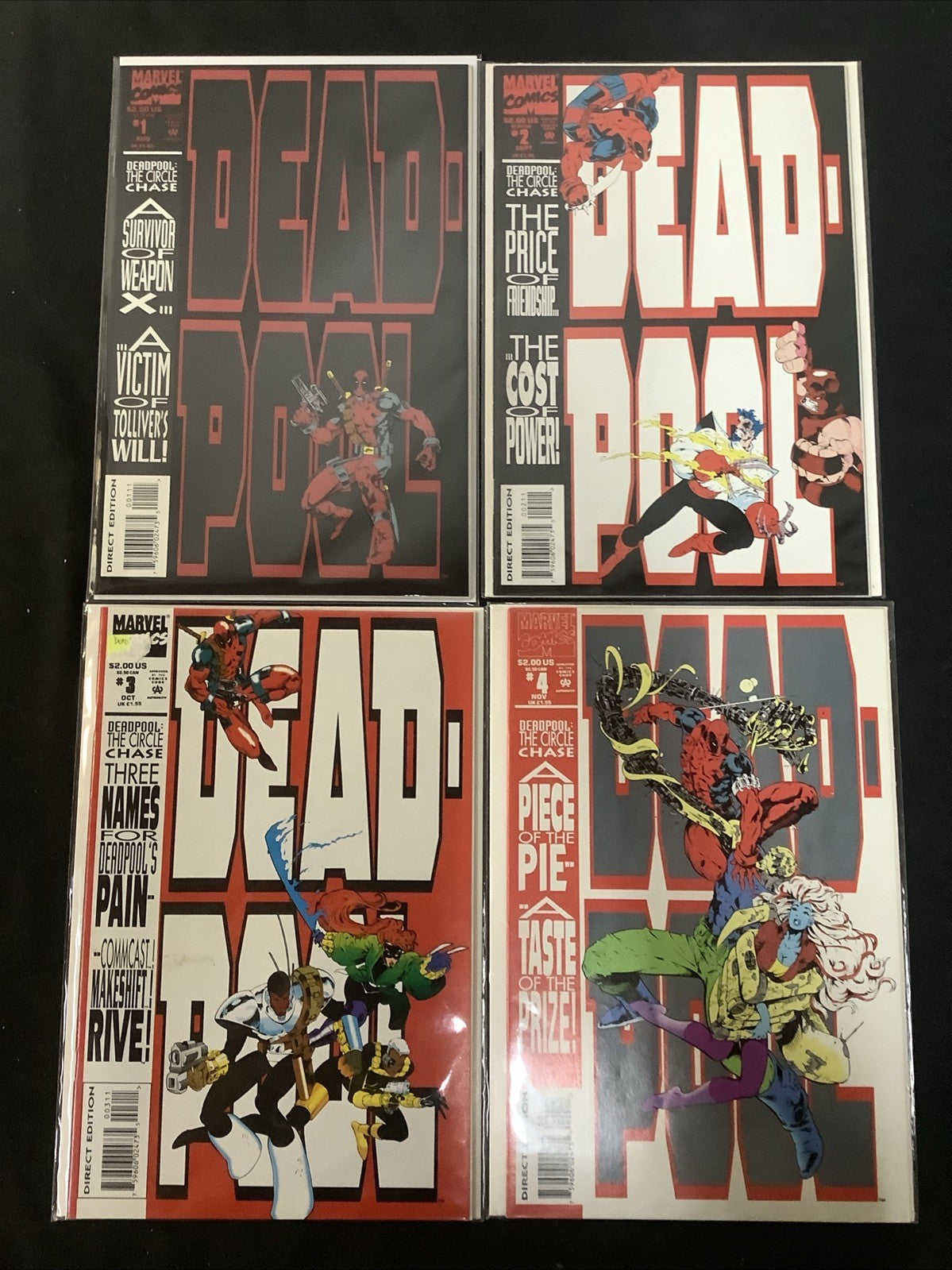 Deadpool: the Circle Chase #1-4 Complete Comic Set, Fabian Nicieza/Joe Madureira