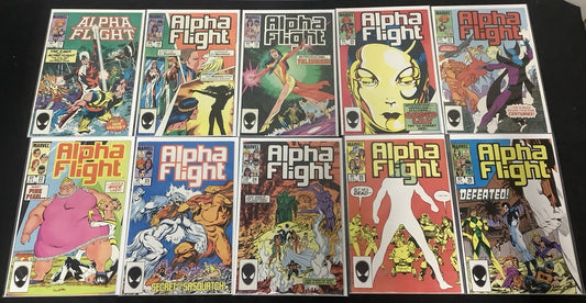 Alpha Flight #17-26 Comic Lot, Marvel, 1st Talisman And Punk Pearl, 1983