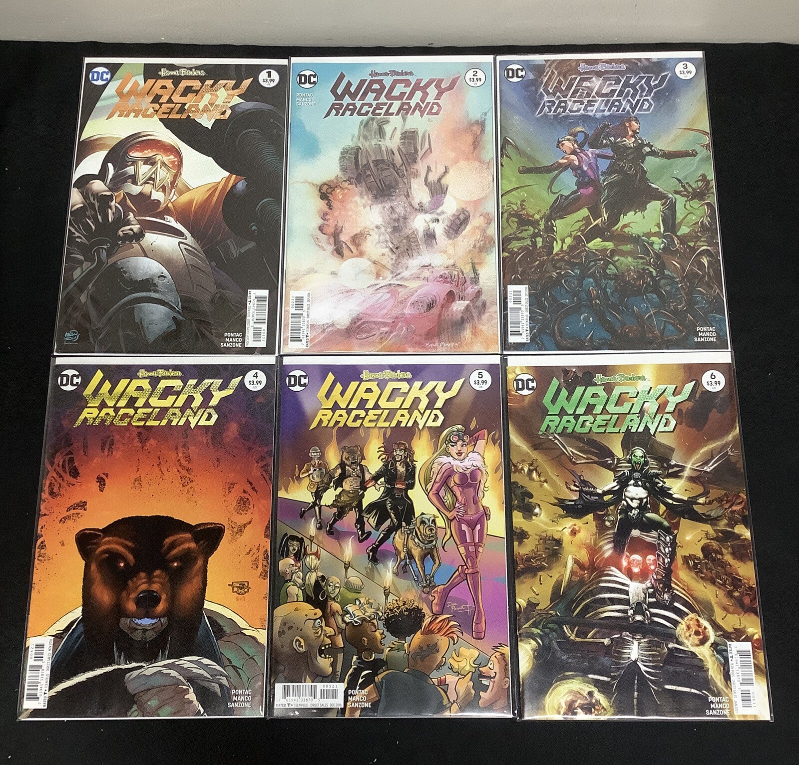 Wacky Raceland #1-6 Complete Comic Set (DC, 2016) Hanna Barbera, Ken Pontac