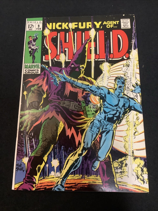 Nick Fury Agent of Shield #9 (Marvel February 1969) VF/NM (9.0) White Pages