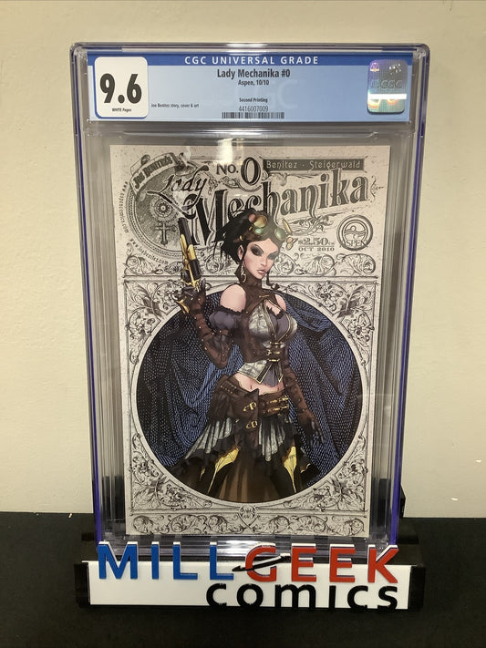 LADY MECHANIKA #0, CGC Graded 9.6 White Pages, 2nd Print Variant, JOE BENITEZ