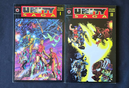 Unity Saga Volumes 1 & 2 - Scarce TPB! 1st Print (Valiant, 1994)