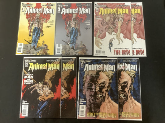 Animal Man #1-4 Comic Lot, DC Comics, #1 First And Third Printing, W/ Extras