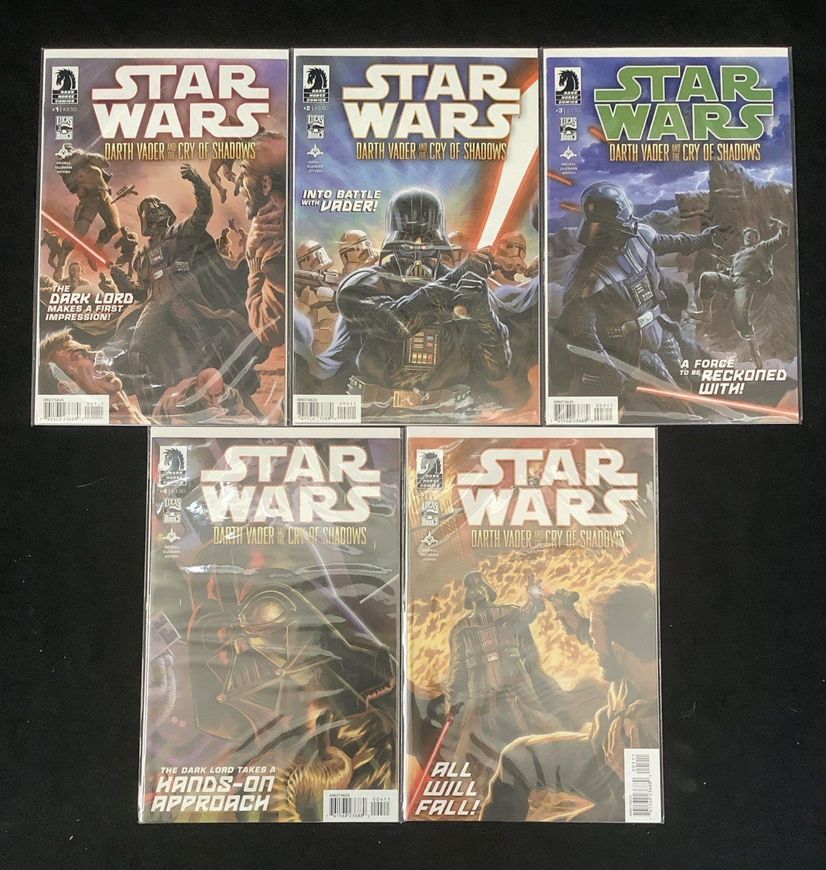 Star Wars Darth Vader and the Cry of Shadows #1-5 Complete Comic Set, Dark Horse