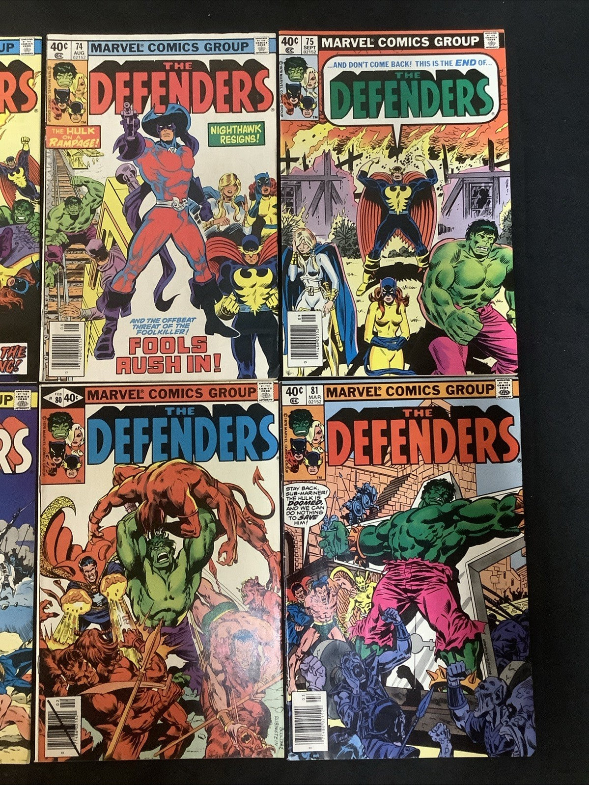The Defenders #70-81 Comic Lot, Marvel Comics, Ed Hannigan/Herb Trimpe