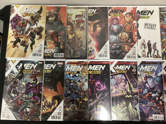 X-Men Gold #1-36 + Annuals #1-2 Complete Comic Series, Marvel, 1st Printing