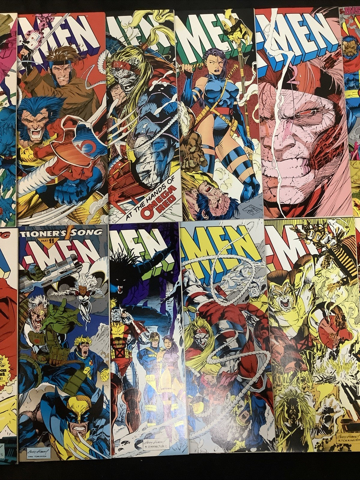 X-Men #1-24 Comic Lot, Marvel Comics, 1st App Omega Red, #1 Cover A, Jim Lee