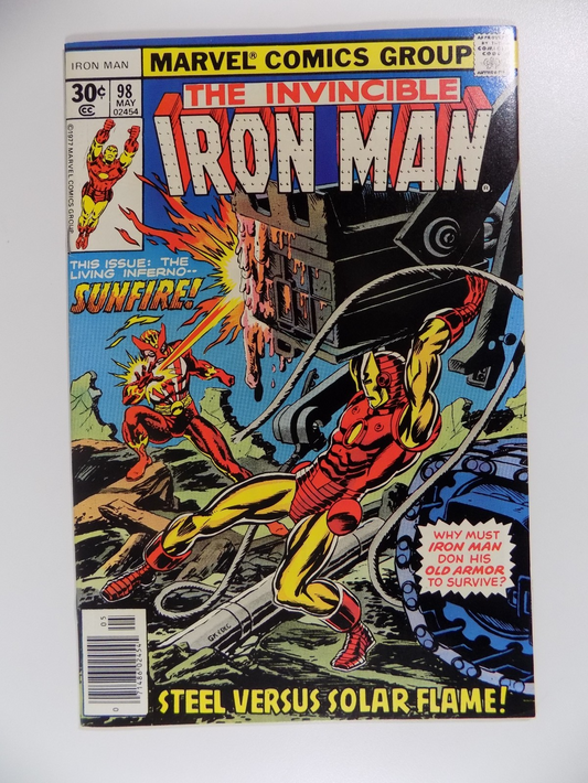 Iron Man #98 Marvel Comic May 1977 Very Fine