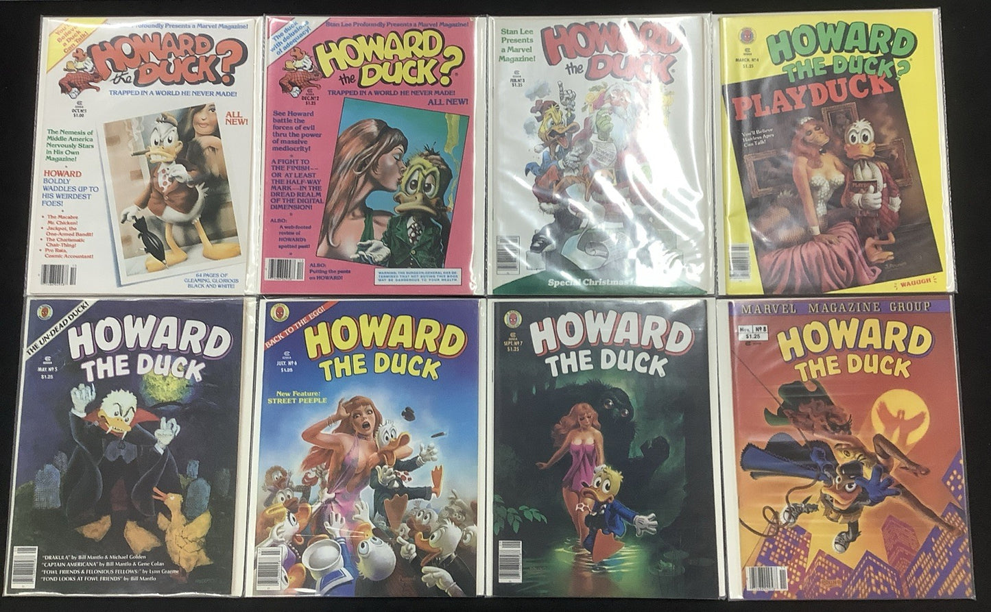 Howard the Duck #1-8 Marvel Comic Magazine Lot, Gene Colan/Bill Mantlo