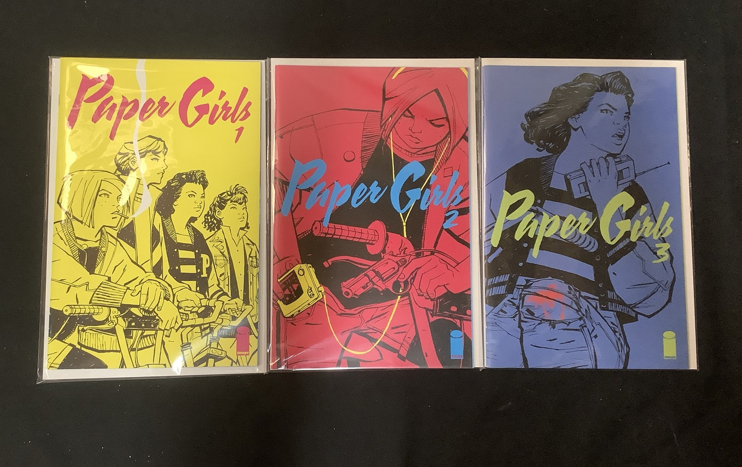 Paper Girls #1-3 Comic Lot, (Image Comics) Brian K. Vaughan, Cliff Chiang, 2015