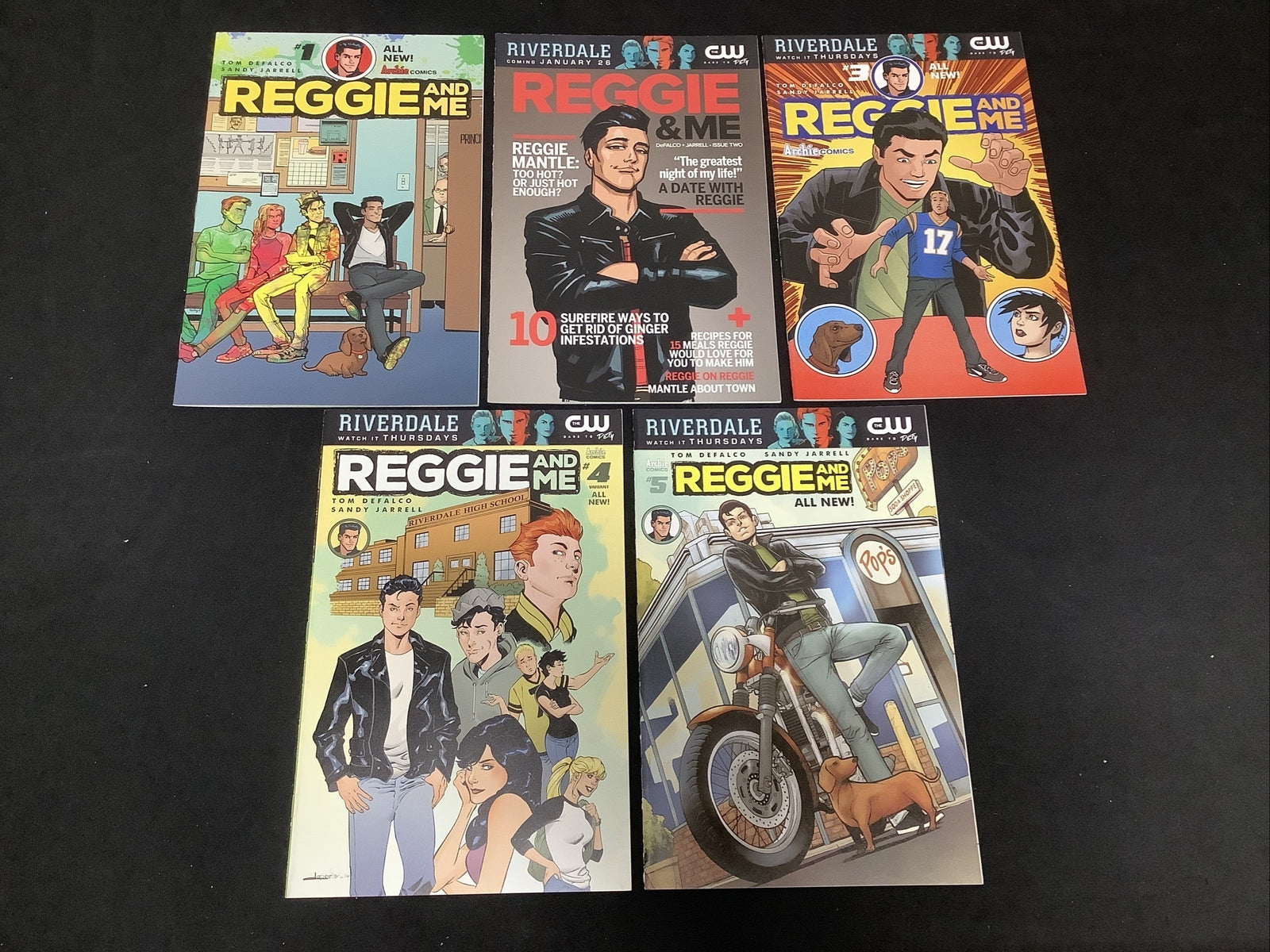Reggie & Me #1-5 Complete Comic Set, Archie Comics, Tom Defalco Sandy Jarrell