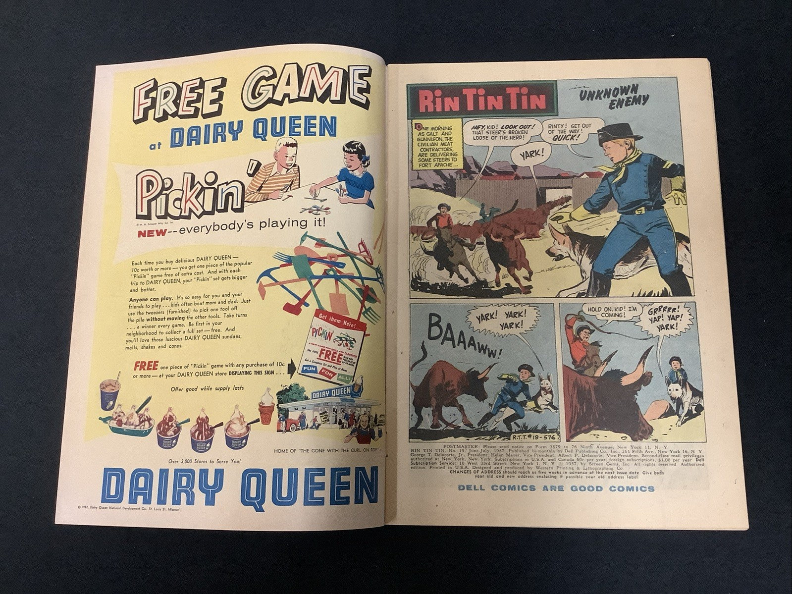 Rin Tin Tin And Rusty #19 (Dell Comics June-July 1957) F/VF (7.0) Unknown Enemy
