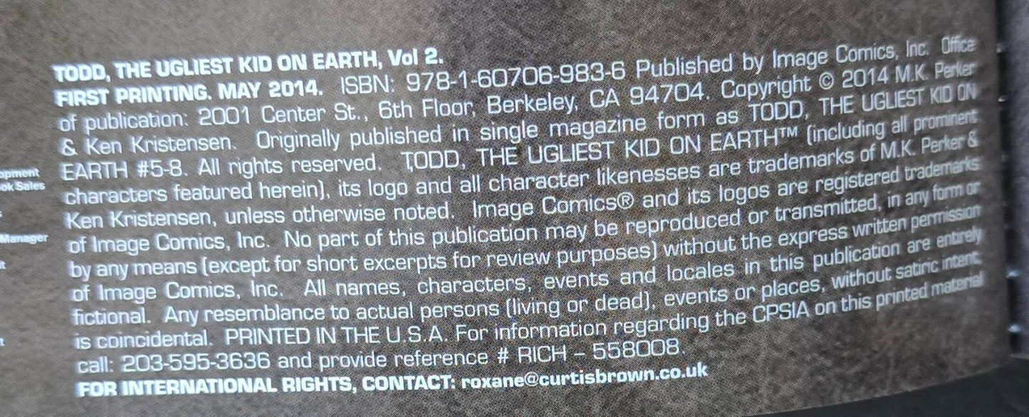 Todd, the Ugliest Kid on Earth TPB Vol 2 (SIGNED 1st Print, May 2014)