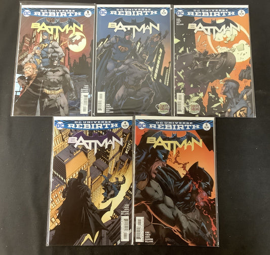 Batman #1-5 Comic Lot, DC Comics, Tom King/David Finch, 2016