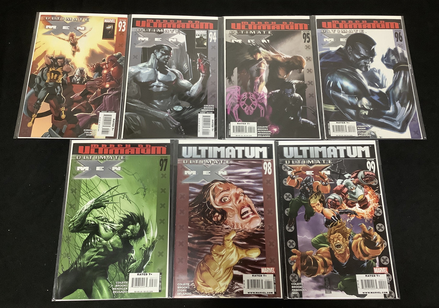 Ultimate X-Men #93-99 Comic Lot, Marvel, Ultimatum Tie-in, Mark Brooks