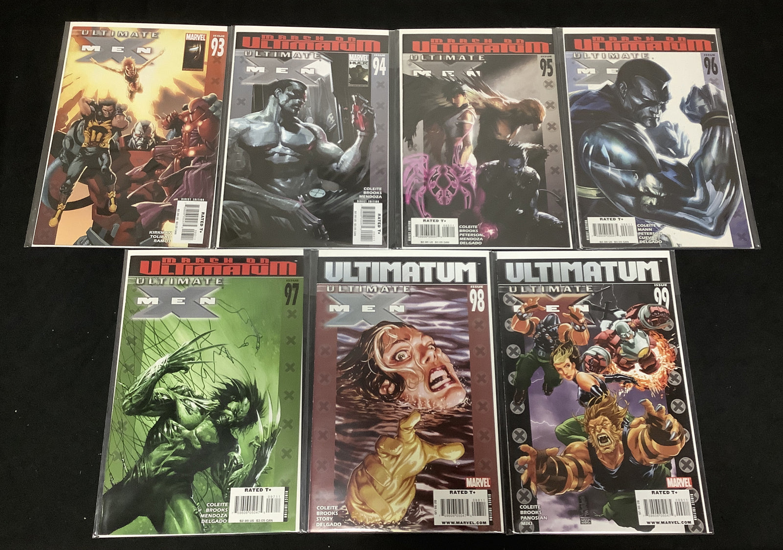 Ultimate X-Men #93-99 Comic Lot, Marvel, Ultimatum Tie-in, Mark Brooks