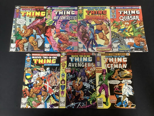Marvel Two-in-One #70-76 Comic Lot, #76 Newsstand, Tom Defalco, the Thing