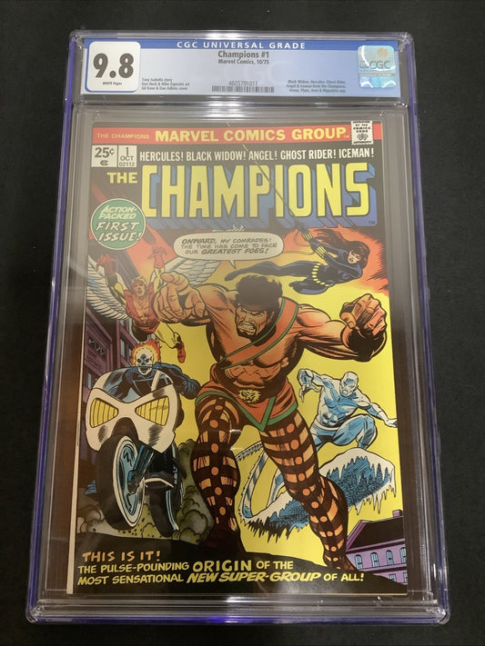 The Champions #1 (Marvel Comics October 1975) CGC Graded 9.8 (NM/M) White Pages