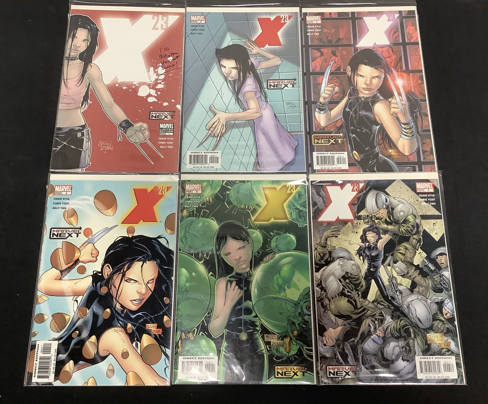 X-23 #1-6 Complete Comic Series, Marvel, 1st X-23 Solo Title, Billy Tan 1:10 CVR