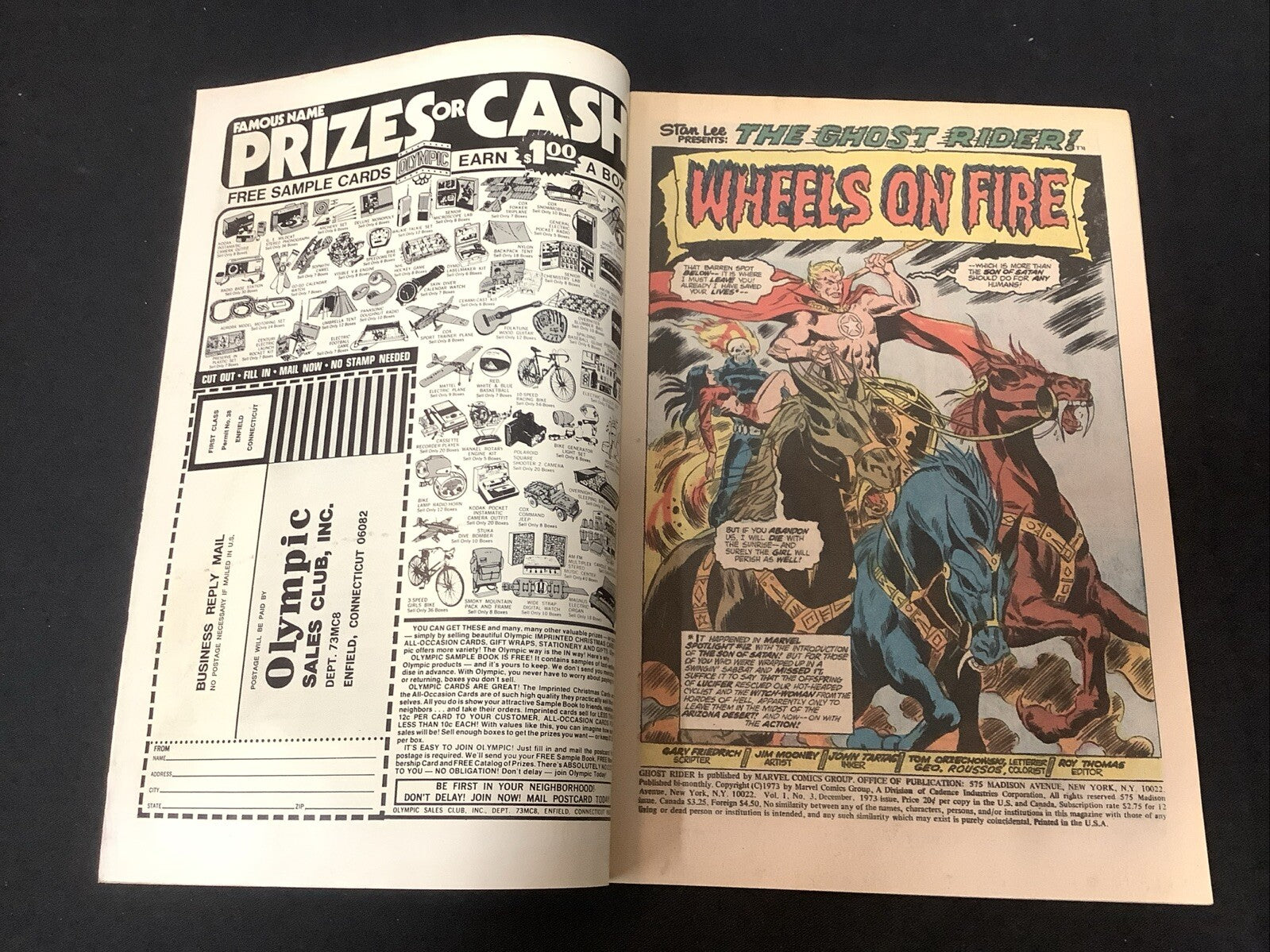 Ghost Rider #3 (Marvel Comics December 1973) VF- (7.5) Gary Freidrich/Jim Mooney