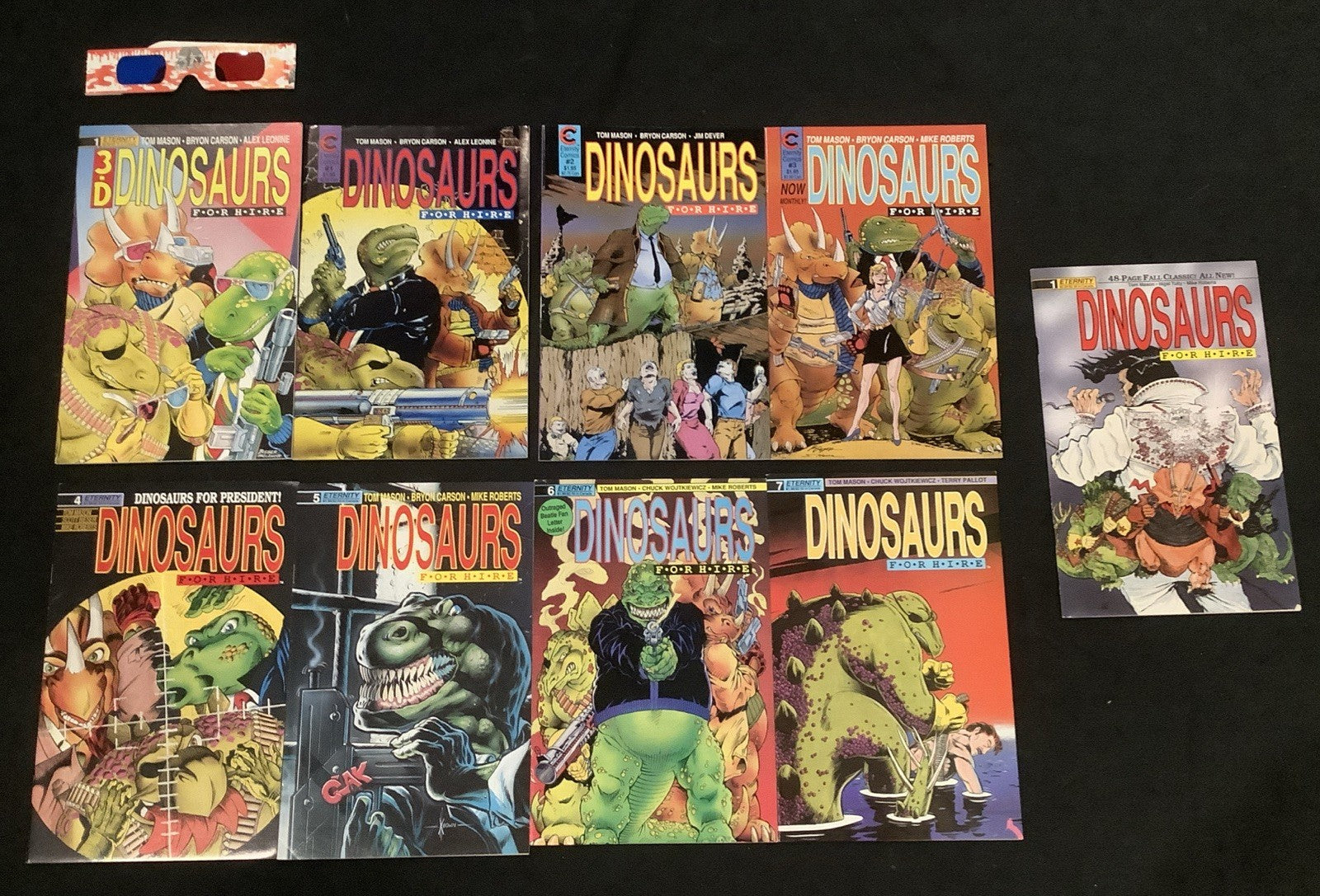 Dinosaurs for Hire #1-9 + Fall Classic Complete Comic Set, 3D Glasses Included