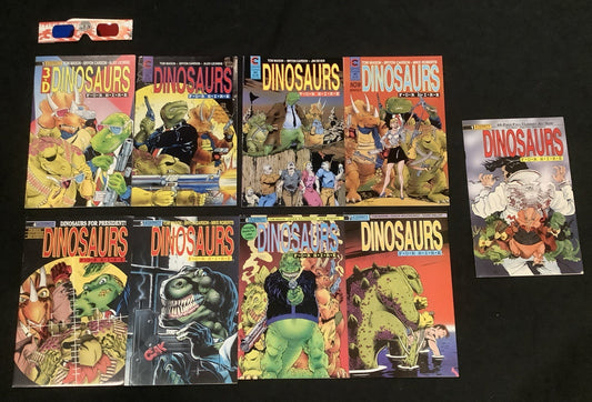 Dinosaurs for Hire #1-9 + Fall Classic Complete Comic Set, 3D Glasses Included