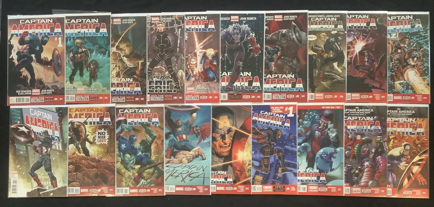 Captain America #1-19 Comic Lot, Marvel, Rick Remender, John Romita Jr., 2013